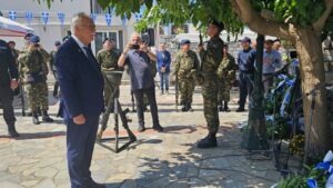 Στις εκδηλώσεις μνήμης στο μαρτυρικό χωριό Αγίου Δημητρίου Ζάρακος στη Λακωνία ο Δήμαρχος Καλαβρύτων.